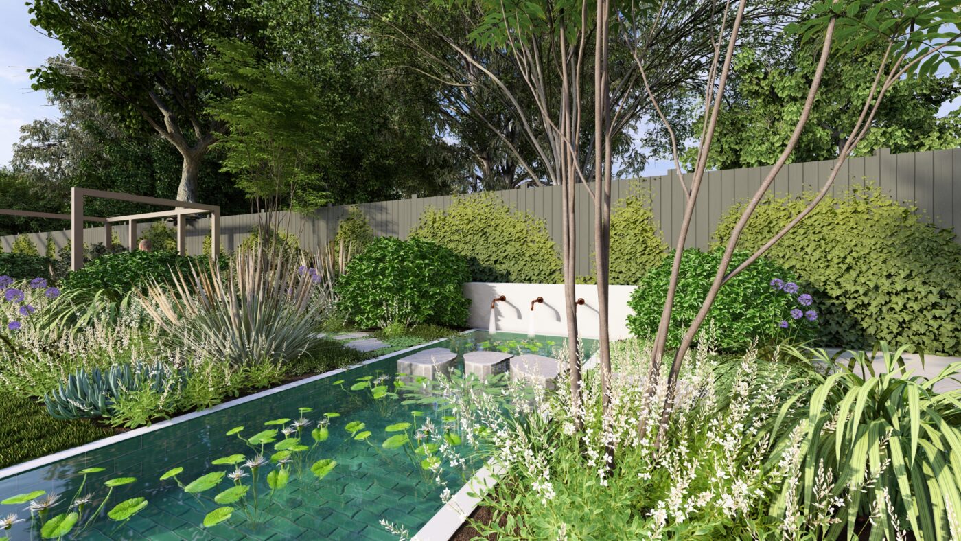 Garden Plan Design Water Feature